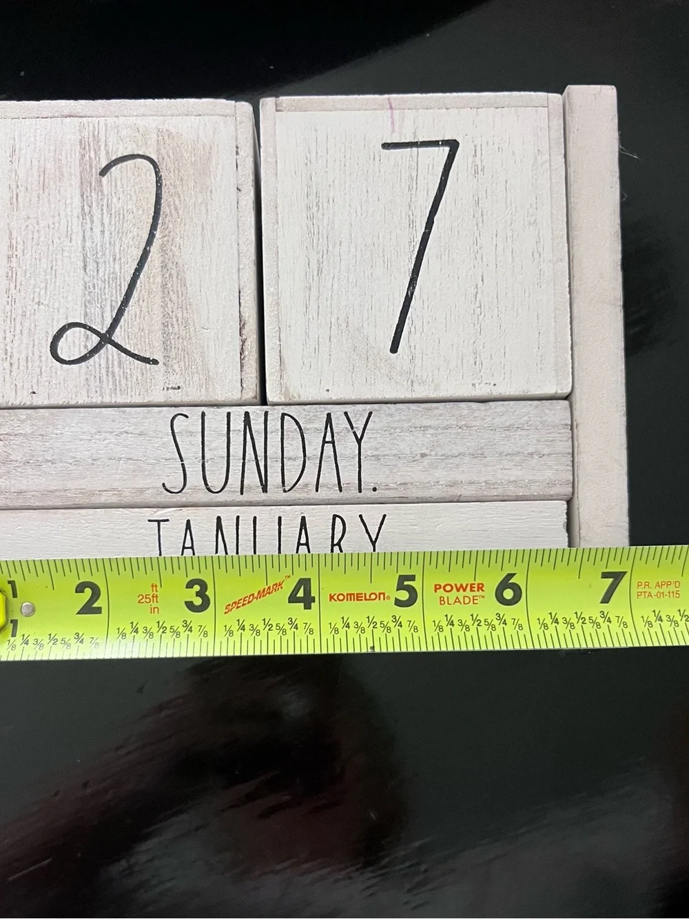 Neutral White Rustic Perpetual Calendar Block - Rae Dunn NWT
